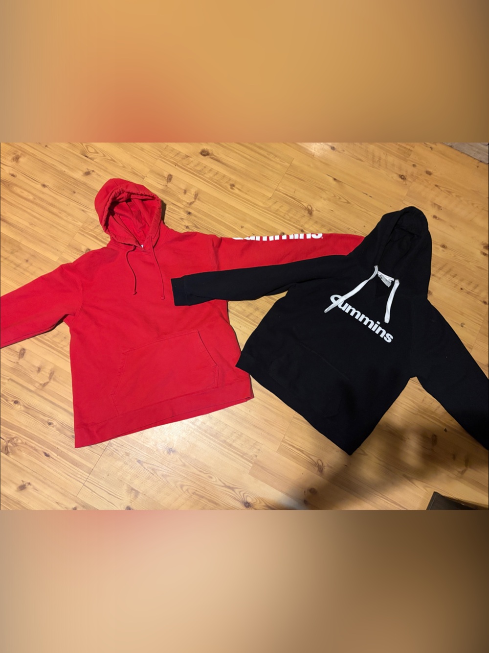 Mr & Mrs Cummins Hoodies. Mens Red & Women’s Black with white Cummins logo.
